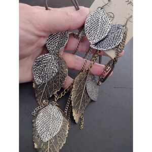 Free Spirit leaf necklace & earring set
